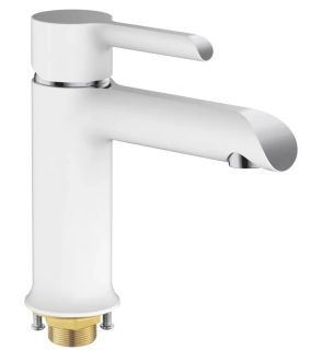 Смеситель для раковины Shevanik S6001F белый/хром